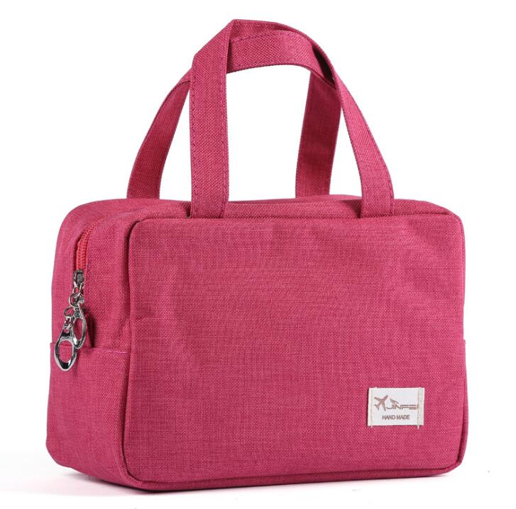 

Toiletry Kits Women Abrasive cloth Double Layer Large Capacity Cosmetic Bag with Handble 5Colors Sport Storage Bag Outdoor