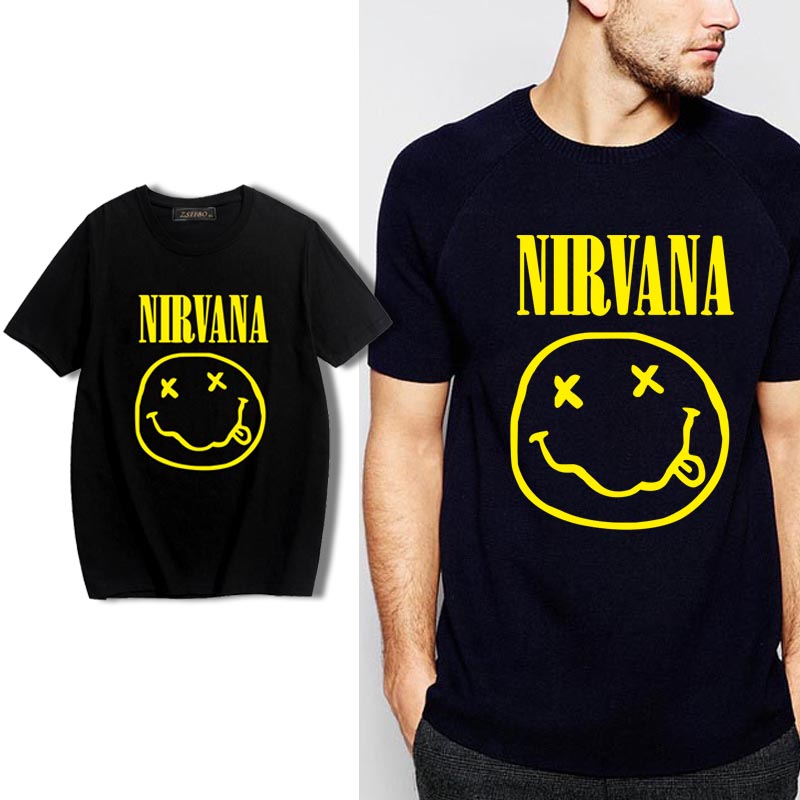 

Nirvana T-shirts Men/Women Summer Cotton Tops Tees Print T shirt Men loose o-neck short sleeve Fashion Tshirts Plus Size M-3XL DYDHGMC214, Black03
