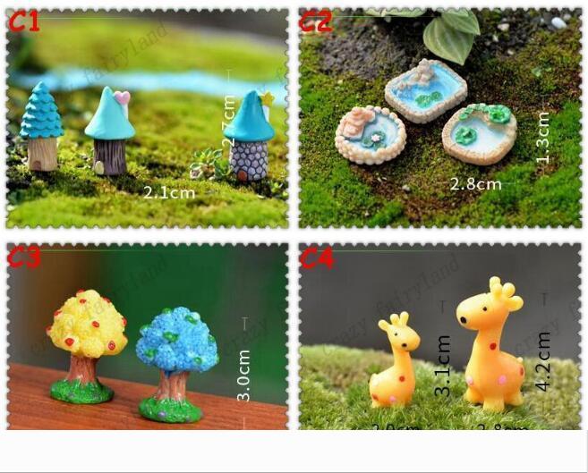 1Pc 1:12 Dollhouse Miniature Garden Ornament Green Plant Flower Garden Access AR