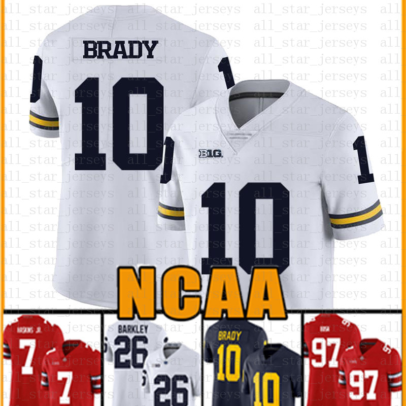 

Michigan Wolverines 10 Tom Brady American football Jersey 10 Tom Brady 97 Nick Bosa 26 Saquon Barkley Jerseys men's dult white ercvrtgb, Ncaa (laohu)