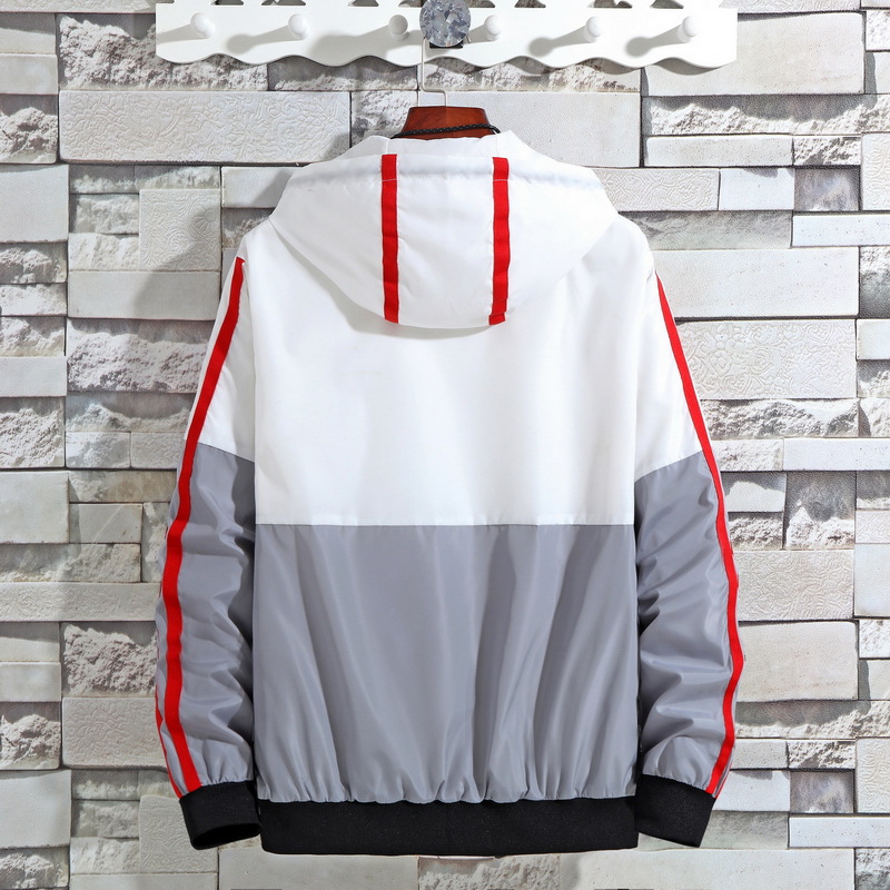 

Men's Jackets Mens Loose Casual Autumn Winter Coats Male Outdoor Hooded Side Stripe Windbreaker Soft Outwear S-5XL, Red