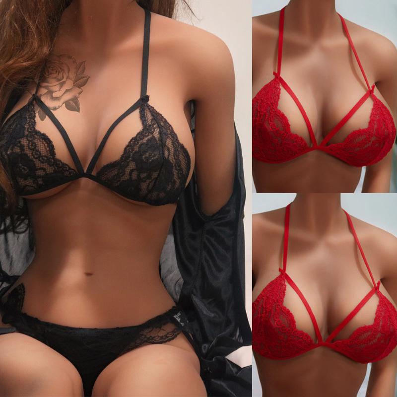 

Women Ladies Lace Underwear Nightwear Sleepwear Nightwear Sexy Lace Strap Camisoles Tank Tops, Black
