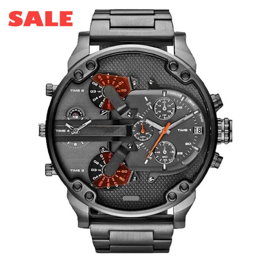 

Top Brands Exquisite Men's Fashion Business Watch Stainless Steel Sport Analog Quartz Mens Wristwatch saat reloj xfcs, Black