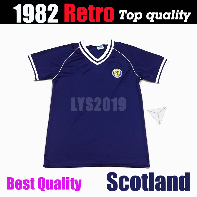 

Scotland Retro 1982 Soccer Jersey Home blue 39 QSTURM 10 MARTIN 8 BROWN 11 RITCHIE 13 FORREST 1983 Football Shirt Sweatshirt