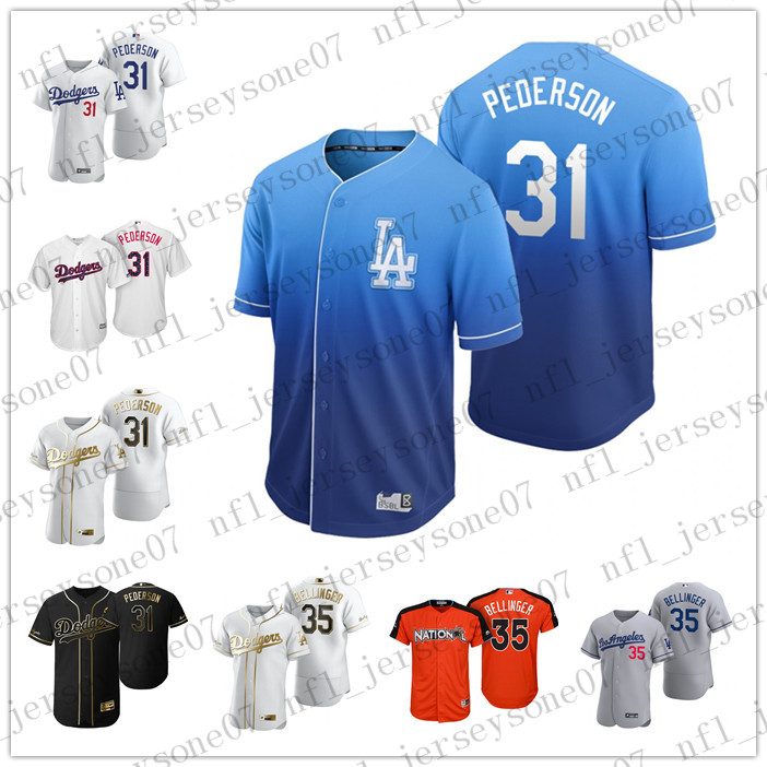 

Custom Mens women Youth Los Angeless Dodgerss 31 Joc Pederson 35 Cody Bellinger white grey blue Authentic Weekend 2020 Home Jersey, 10
