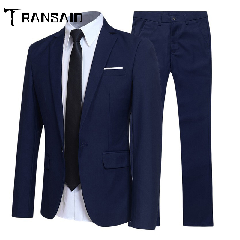 

Men Tuxedo Slim Fit Fashion Suit Wedding Lapel 2 Pieces Skinny Single Breasted Jacket Party Prom Singer Costume Blazer + Pant, Black