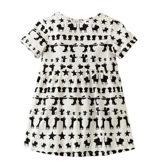 Toddler Enfants Filles Catoon Robe Chemise de nuit Summer Sundress Casual Party Vêtements