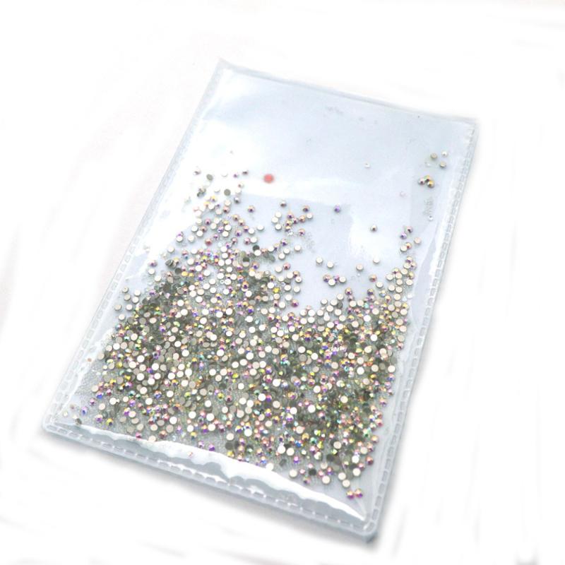 

1440pcs Rhinestones Glass with caviar mix design for Nails AB Color Flact Back Mix crystal Stone Glue on Nails Accessoires