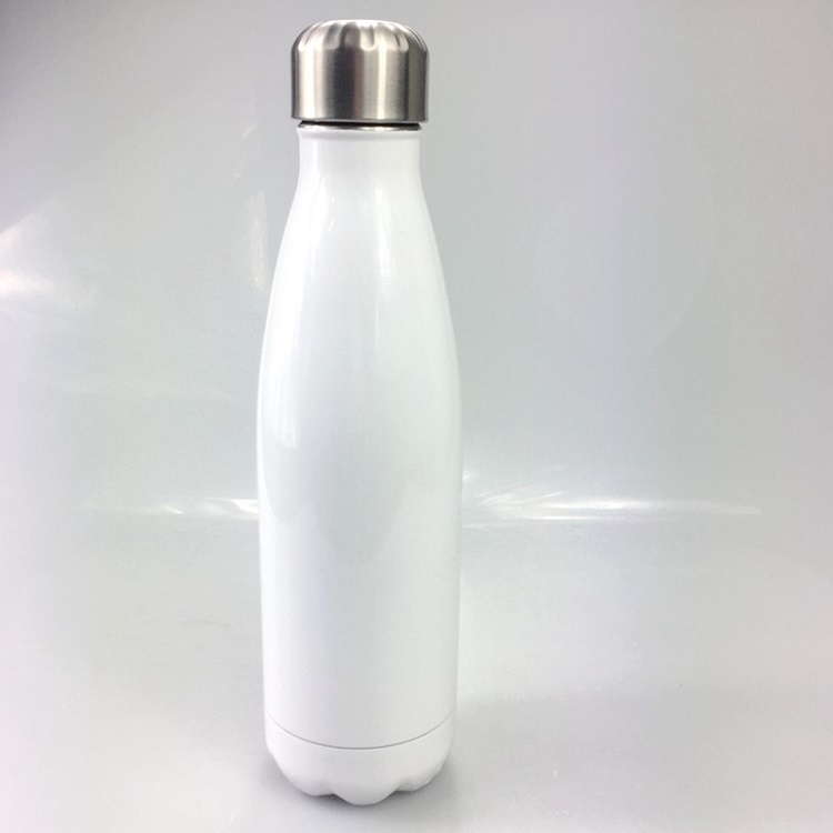 

Blank DIY 500ml Sublimation Cola Bottle with Lid Double Wall Vacuum Insulated Cola Tumbler Stainless Steel Cooler Keeper Travel Mug, White