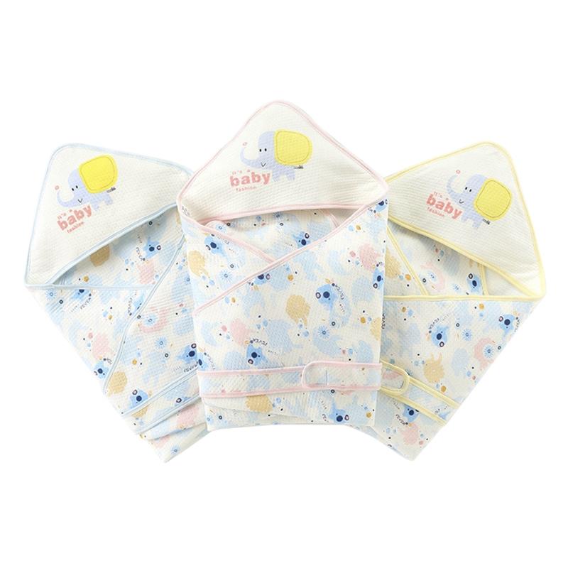

Newborn Cotton Wrapping Quilt Unisex Baby Cartoon Print Thin Warm Swaddling Blanket Receiving Swaddles, Yellow