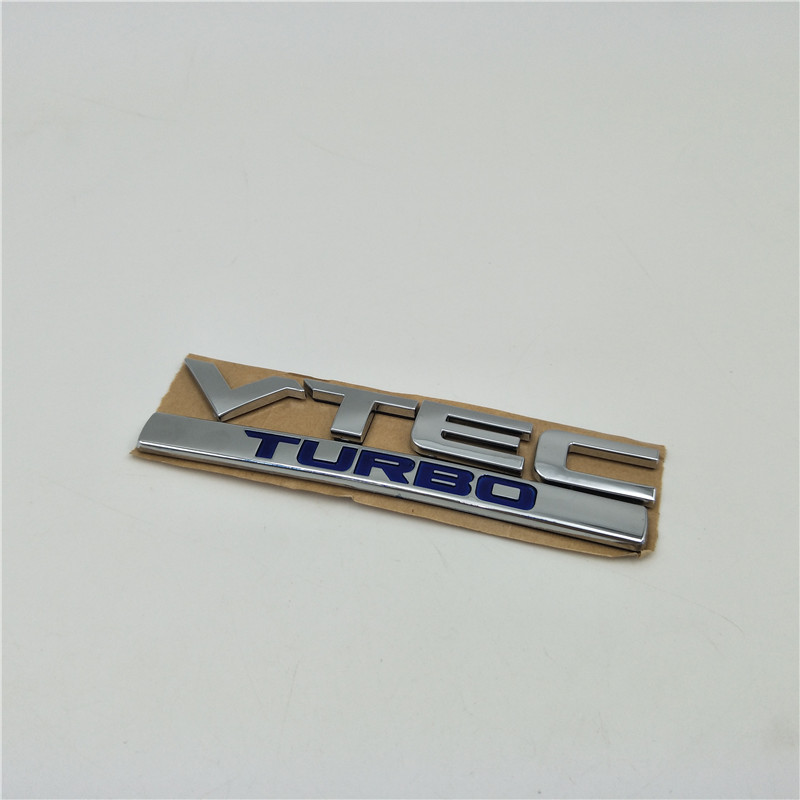 

For Honda Jazz Civic VTEC TURBO Rear Trunk Logo Emblem Hatchback, Abs