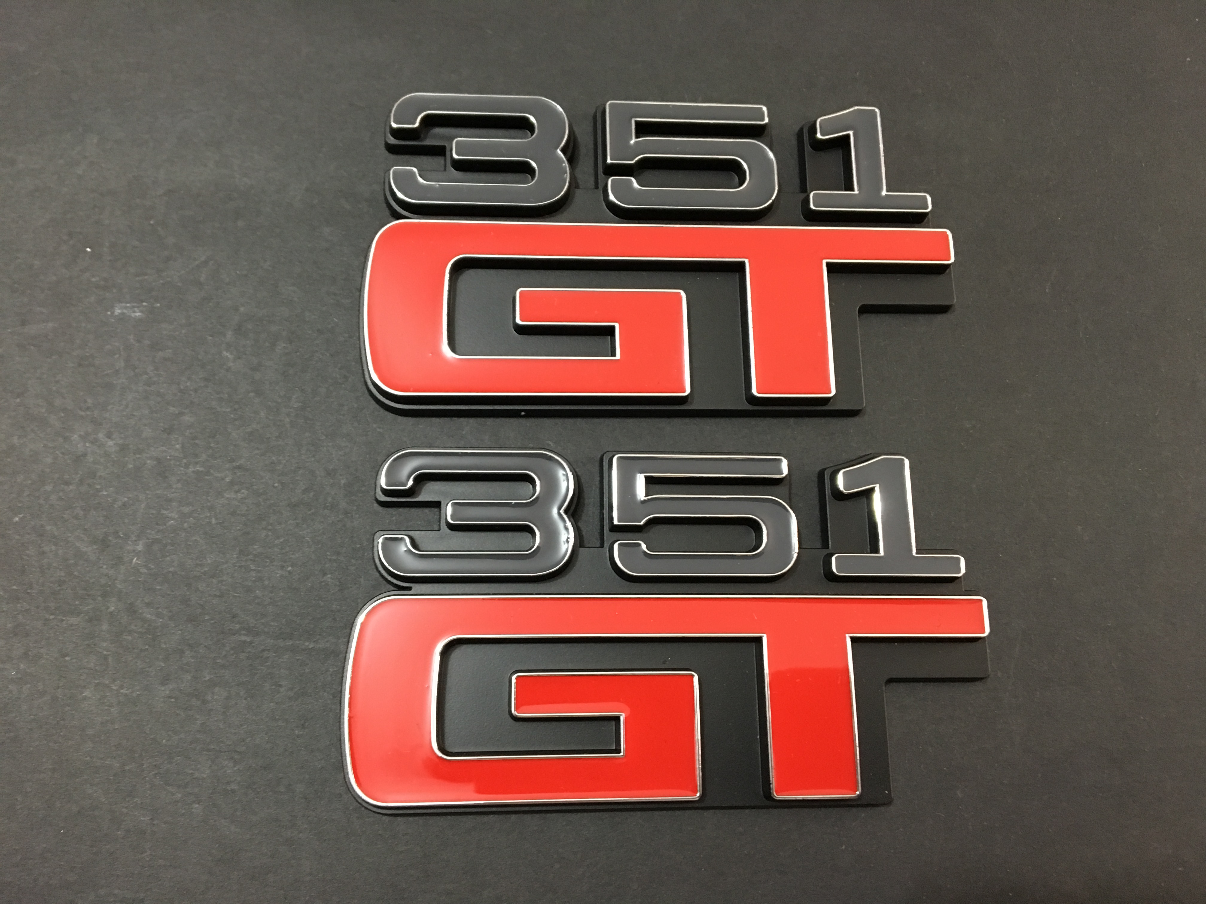 

351 GT Badge - Fender / Guard or Coupe Rear Panel XA GT emblem boot, Color