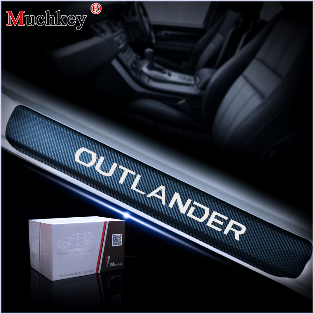 4x Auto Car Rear Trunk Door Sill Guard Protector Carbon Fiber Look Sticker Dceal