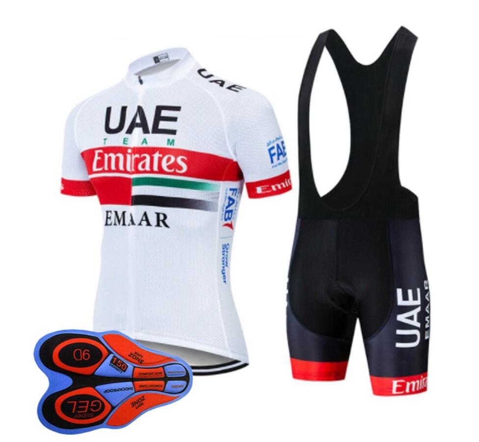 

UAE Team 2019 men cycling jersey MTB bike clothing bicycle shirt bib shorts suit summer breathable racing wear sports uniform zesky, Black;red