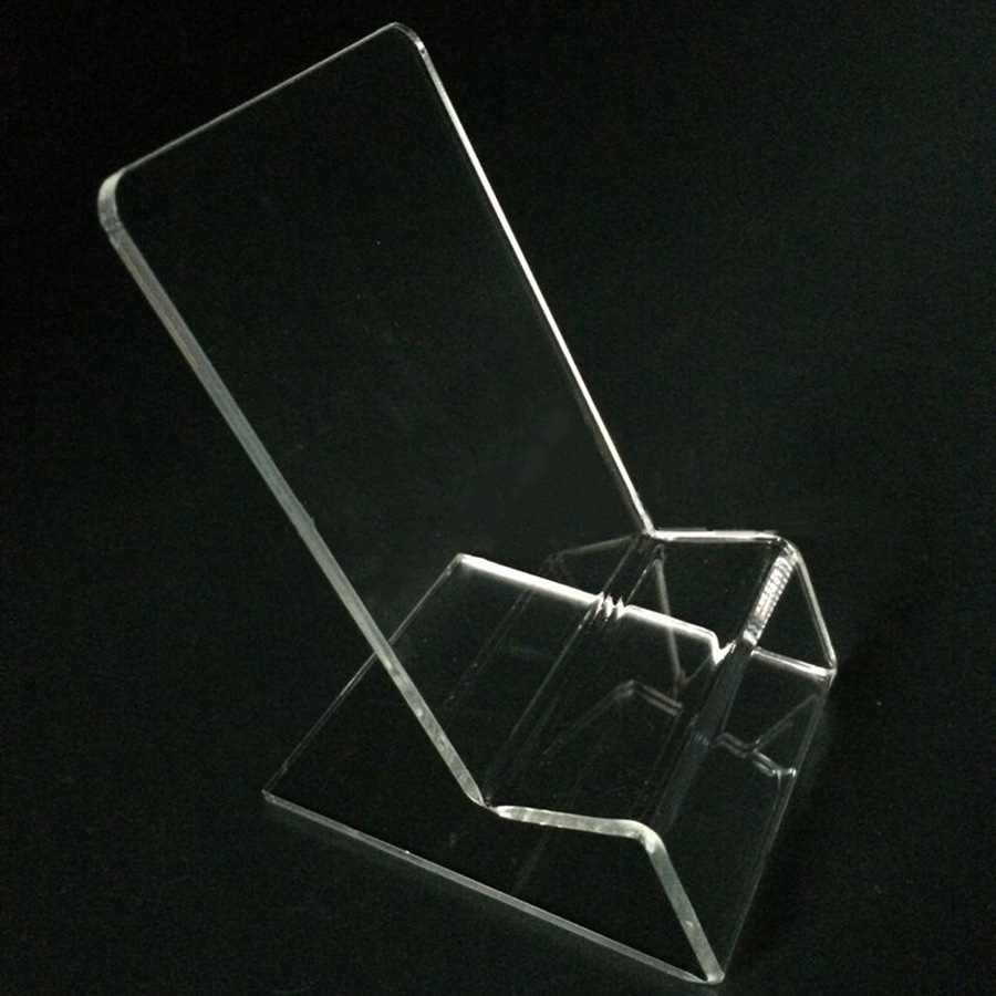 Clear Acrylic Display Stand for Apple iPhone 16 Pro Max 15 Plus 14 13 12 11 Samsung Galaxy S24 S23 Ultra Phone Holder Mount Transparent Universal