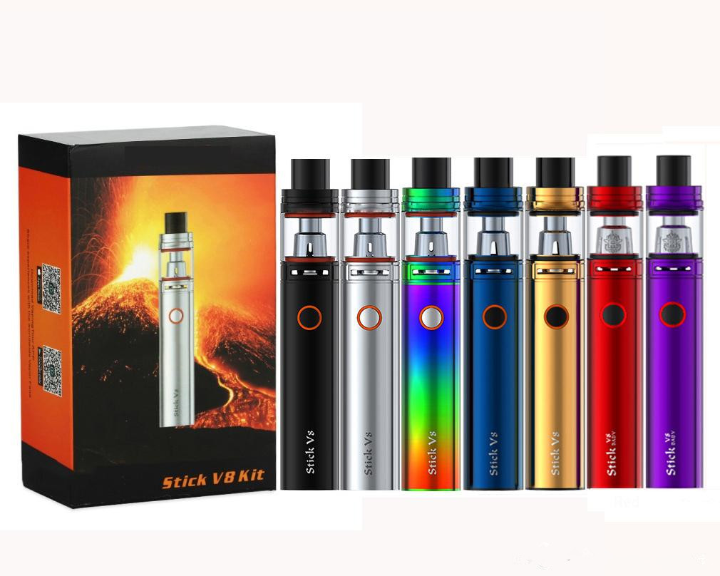 

SMOKING STICK V8 Starter Kit With TFV8 Big Baby 3000mAh 0.3ohm V8 Baby M2 Dual Coils subvod mega pen Jomo Lite 40w, Black