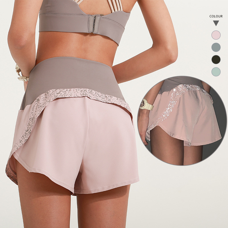 

Women Reflective Running Shorts Quick Dry Yoga Short Pant Women Sprotswear Pocket Sport Shorts Female Slim Training TH462, Th462 light green