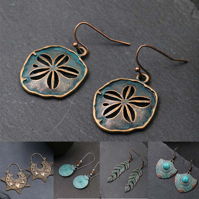 

9 Pairs / Set Bohemia European and American Women Alloy Earrings Jewelry