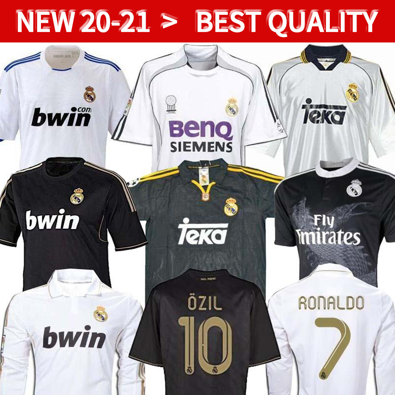 

real madrid retro soccer jerseys vintage classic 05 06 ZIDANE BECKHAM RONALDO CARLOS RAUL football jerseys camisetas futbol maillot de foot, Green