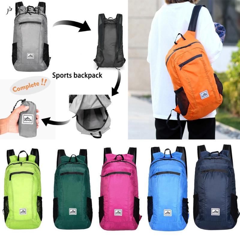 

HU WAI JIAN FENG foldable waterproof backpack outdoor travel folding lightweight bag sport Hiking mochila camping trekking A66, Sb