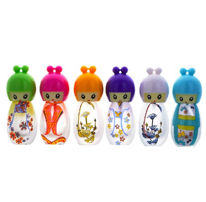 

9cm mini Glass Lovely doll alcohol lamp for water oil rig bong hookah accessories free shipping