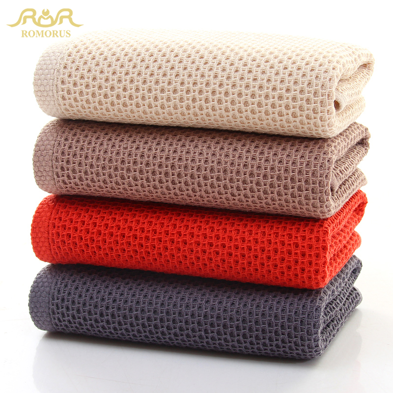 red and grey bath towels