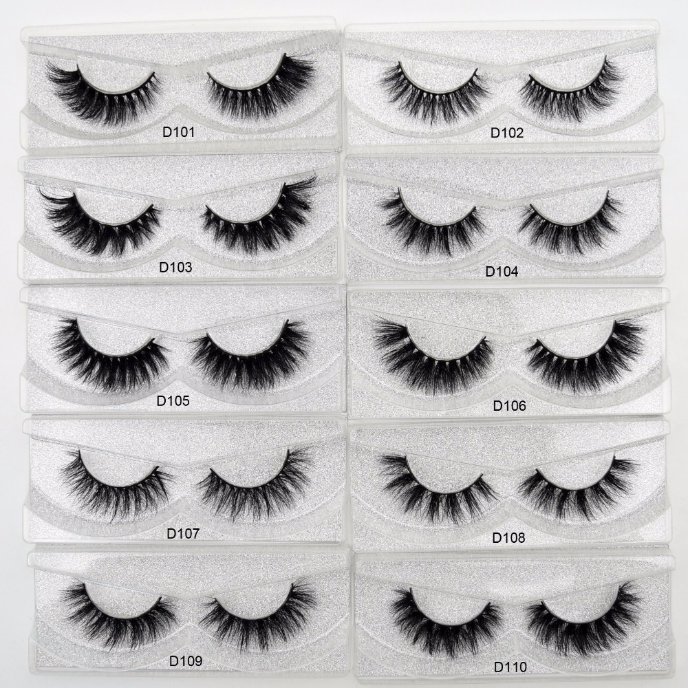 

100% Handmade 3D Mink Eyelashes Natural Lashes Soft False Eyelash High Volume Cruelty Free Mink lashes D101