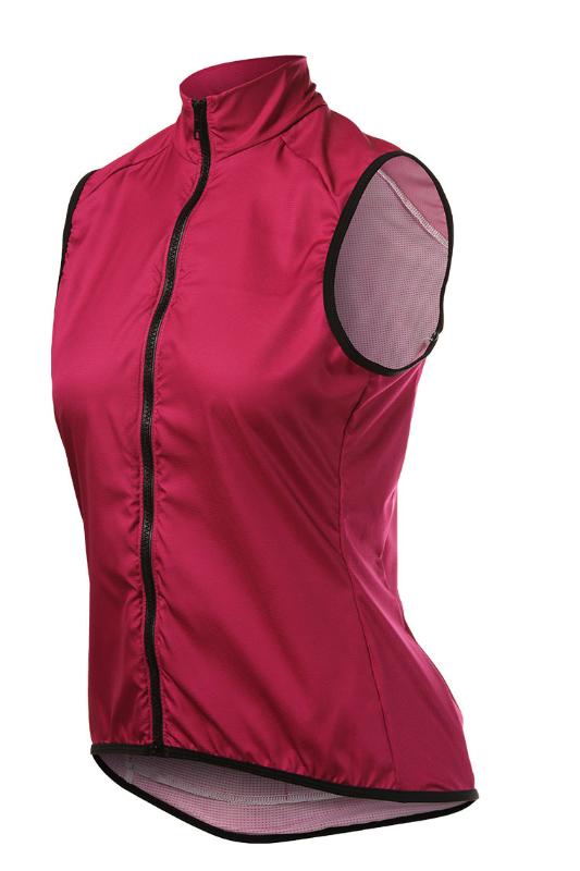 

2020 Pure Red women cycling gilet Bicycle windproof waterproof vest Mountain bike Clothing Back breathable mesh