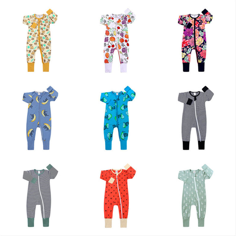 

Newborn Boy Clothes Floral Print Baby Girl Children Overalls Pyjamas Kids Clothing Infant Jumpsuit Toddlers Long Sleeve 0-24M, 198-1