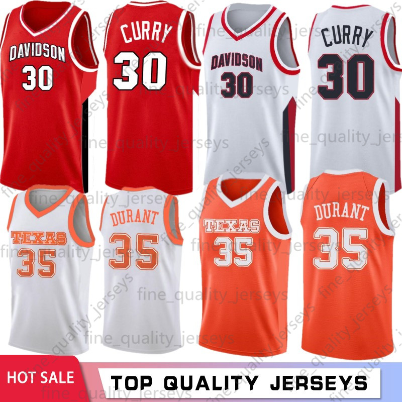 

Davidson Wildcats Stephen 30 Curry College Basketball Jerseys TEXAS University Kevin 35 Durant University Men Jerseys, Ncaa daxue