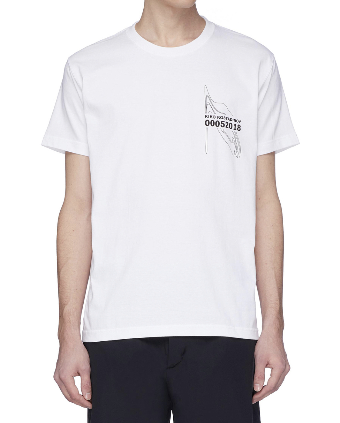 

Mens Designer T Shirts High Street KIKO KOSTADINOV 00052018 GRAPHIC T-SHIRT Short Sleeve Loose Women Casual Clothes, White