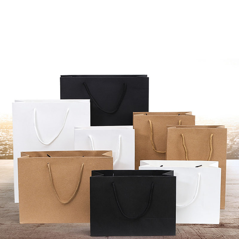 

Reusable shopping bag strong toughness kraft paper clothes shoes hats gift promotion carry cotton tote bag vertical and horizontal, Khaki