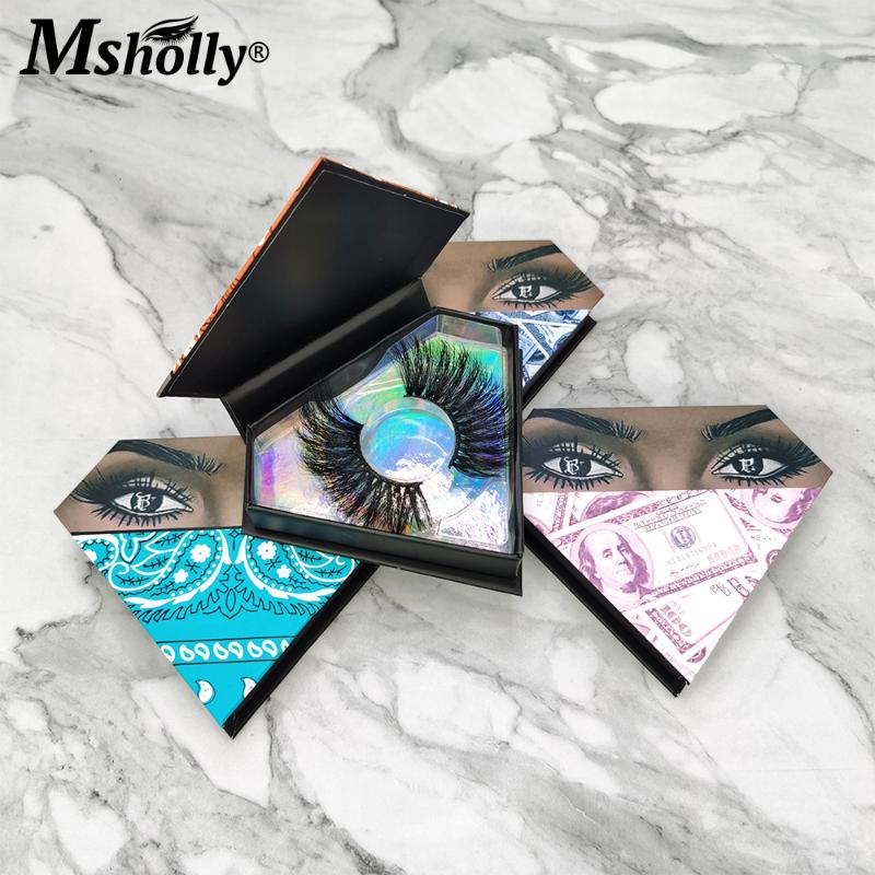

Msholly Wholesale Lash 5D/3D Mink Lashes Vendor False Eyelash Custom Full Strip 25MM Mink Eyelash Bulk Eyelashes Package Box