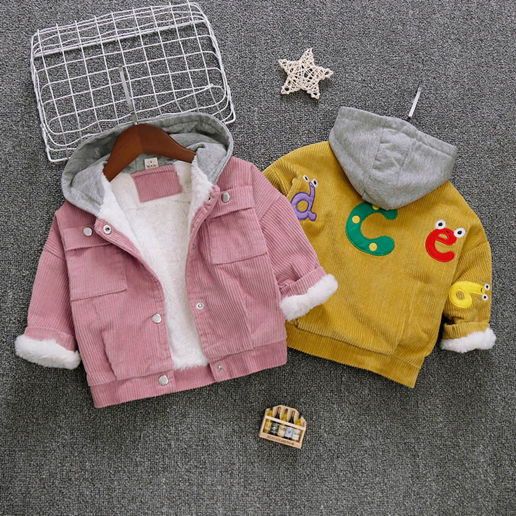 

Children Coat winter Kids Jacket Boys Outerwear infant solid Warm Hooded Windproof Coats Baby Clothes girl Clothing