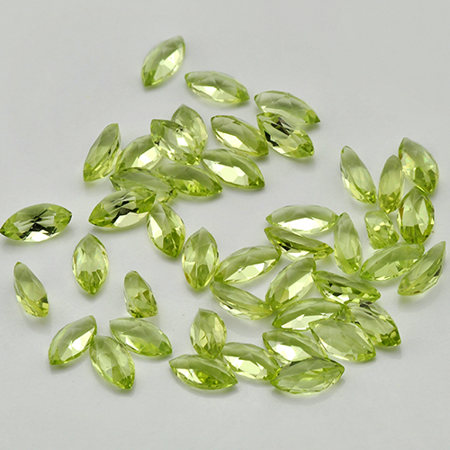 

Good Quality Marquis 2X4-4X8 Five Sizes Facet Cut Authentic Natural Peridot Semi-Precious Loose GemStone For Jewelry Setting 30pcs/Lot