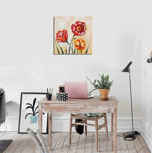

2019 Wholesales Free shipping Hot sales 1 PC Frame Modern Style Abstract Plant Flowerbed Inkjet Printing