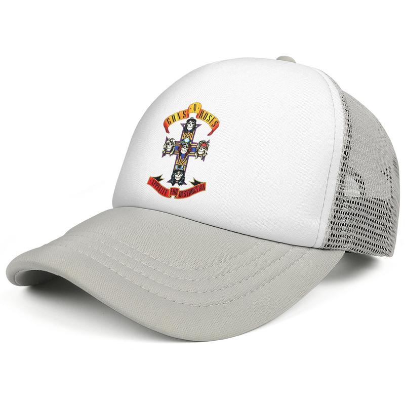GUNS N' ROSES Appetite For Destruction Logo mens and womens trucker cap baseball cool fitted youth mesh hats Guns Roses buby isle Decal