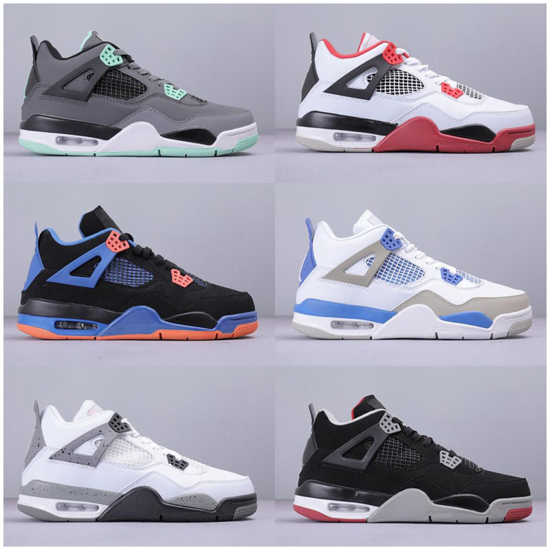 

2019 Jumpman 4 Military Blue Varsity Red Toro Bravo Black White Mens Basketball Shoes High quality Sports Shoes 4s Trainers Men Sneakers