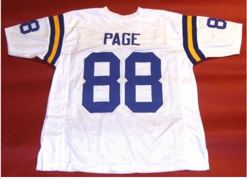 

Custom Men Youth women Vintage CUSTOM #88 ALAN PAGE WHITE Football Jersey size s-4XL or custom any name or number jersey, Black