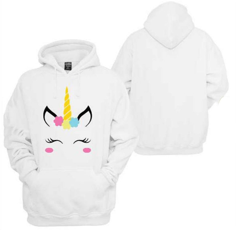 white unicorn hoodie