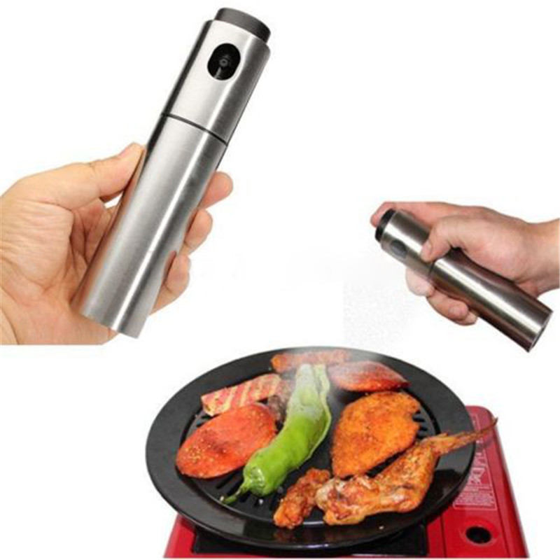 Stainless Steel Ktchen Tool Olive Mister Spray Pump Fine Bottle Oil Sprayer Pot Cooking Roast Bake Oil Bottle Tools Oil Dispense-image-483827239