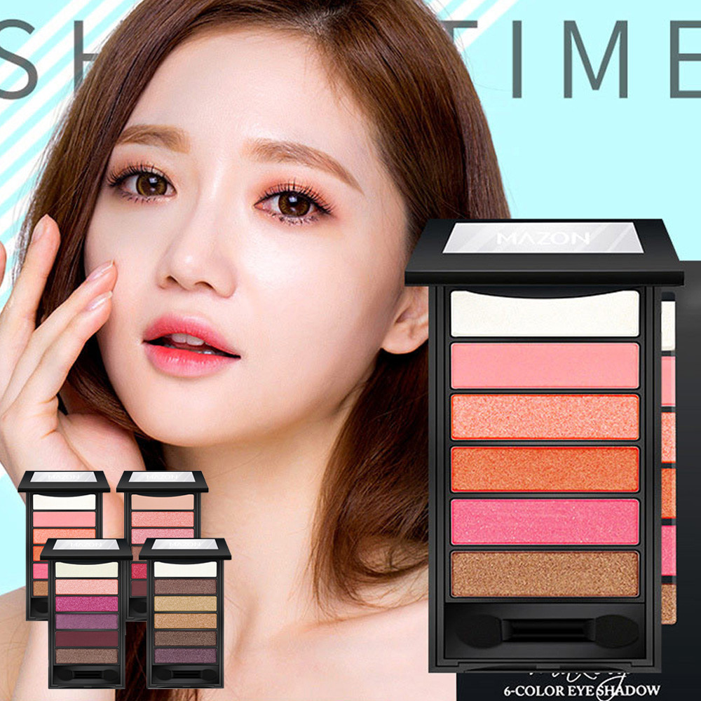 

New 6 Color Makeup Eyeshadow Pallete Pigmented Matte Glitter EyeShadow Diamond Shimmer Eye Primer Luminous Eye Shadow Women Gift