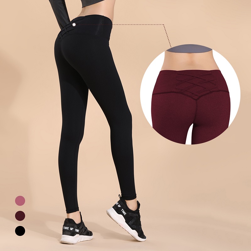 

SanA J.Y.C Yoga Pants High Waist Sport Pants Female Running Quick-drying Breathable Gym Leggings Waist Abdomen Tights, Pink