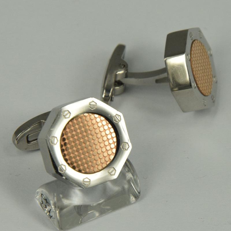 

Gift Man Cufflink Jewelry Golden-Silver-Rose gold-Gray Copper Stamping Cuff button As wedding Gentlemen Wear Gift Cufflinks