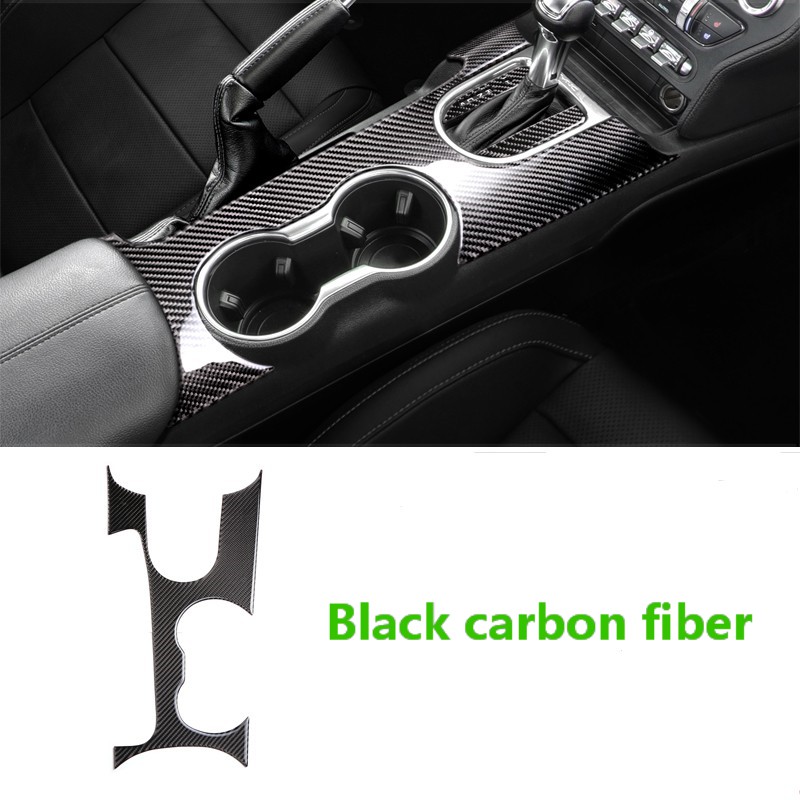 

Carbon Fiber Car Gearshift Panel Cover Decoration For Mustang 2015-2017 Center Console Car Accessories Car-styling