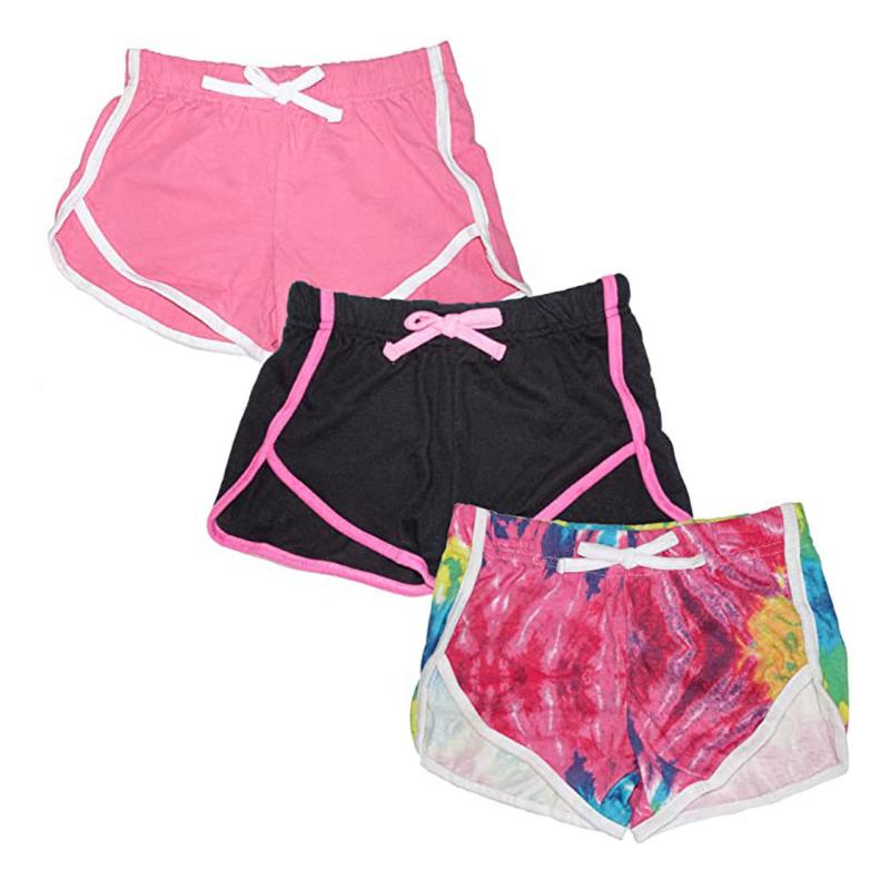 

Child Girls 3 Piece Workout Stylish Drawstring Yoga Pants Sports Shorts for girls clothes toddler girl clothing, 3pcs