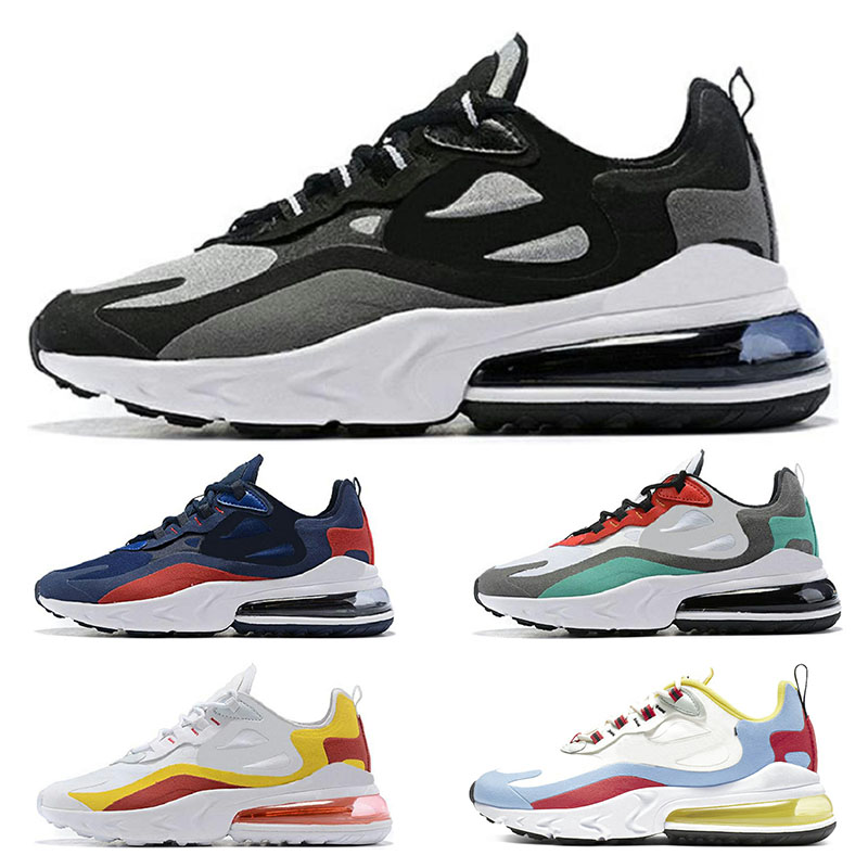 

2019 React mens womens running shoes Bauhaus white black green Top Quality Breathable Outdoor Cushion Sports Sneaker Shoes Size 40-45, Color 2