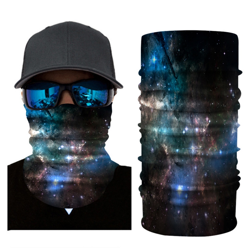 

Unisex Ice Silk Starry Pattern Sunscreen Turban Motorcycle Bike Riding Mask Hanging Ear Scarf 1 Pcs Bandana Neck Scarves Wraps