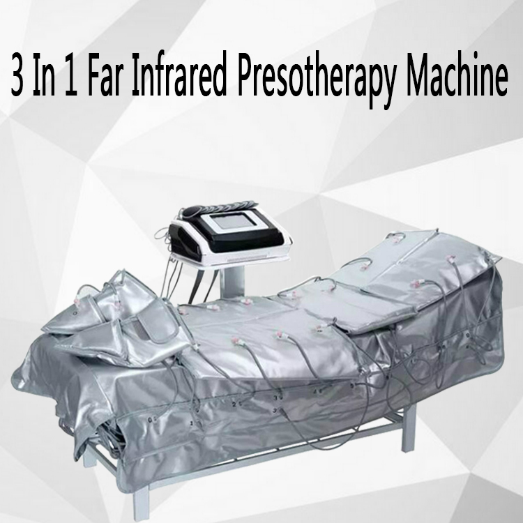 

3 In 1 Far Infrared Pressotherapy EMS Electric Muscle Stimulation Sauna Air Pressure Pressotherapy Lymph Drainage Body Slimming ree shipping