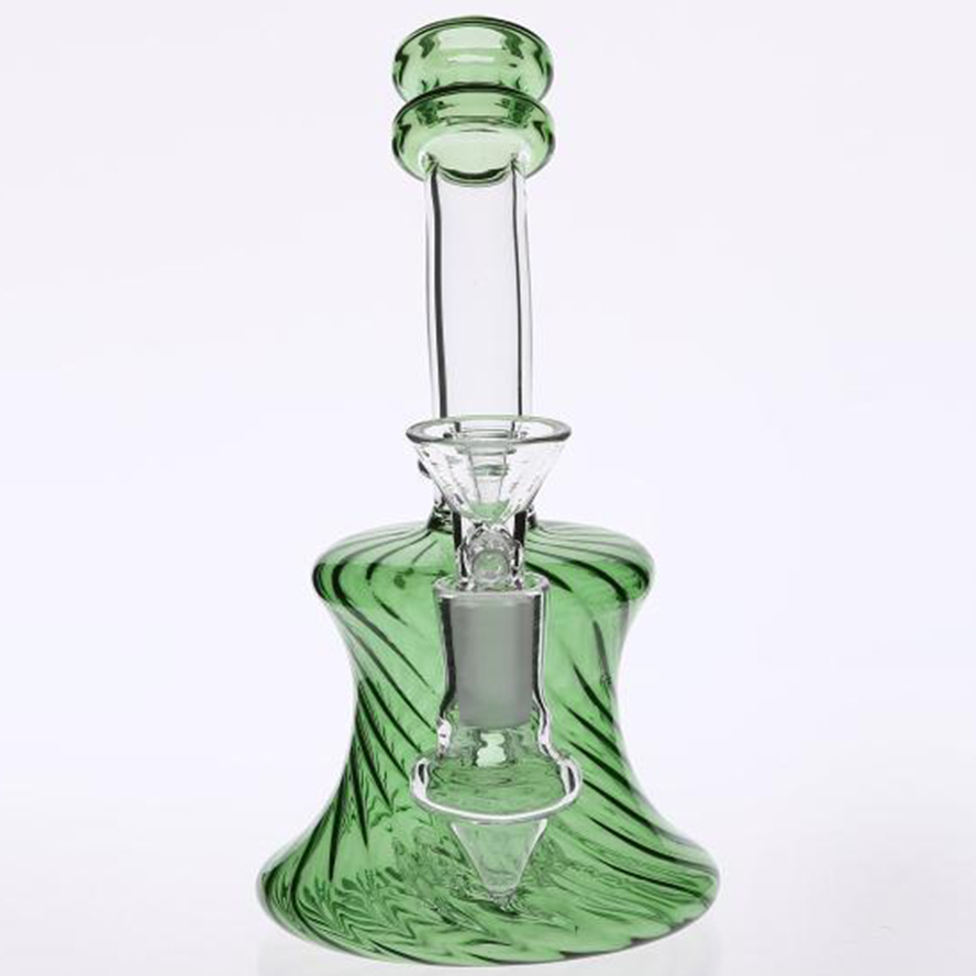 

Thick Glass 16cm Tall Green Glass Bongs Bowl Joint 14.4mm Two Fuction Mini Bong Water Pipes Real Images Smoking Hookahs Cheap